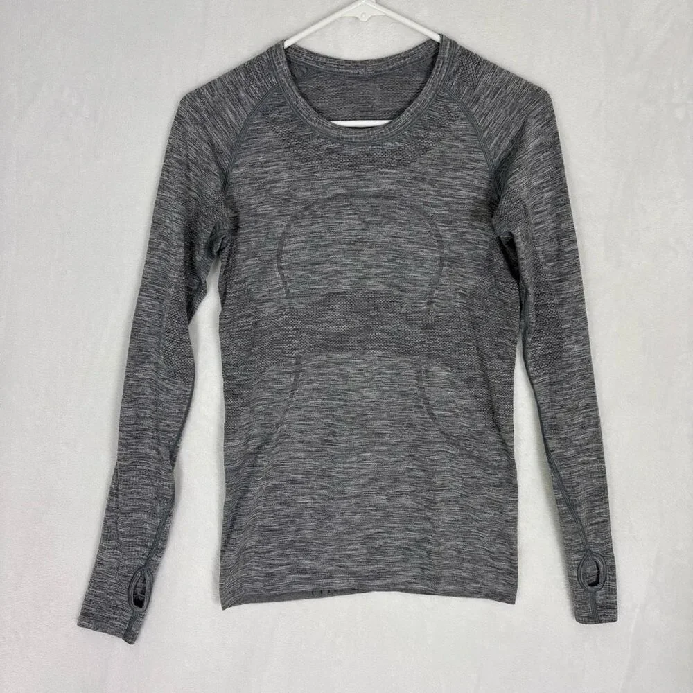 Lululemon Women's Grey Swiftly Tech Long Sleeve‎ Workout Top Size 6